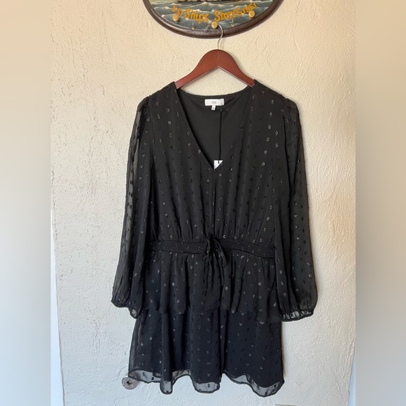 NSR Metallic Dot Smocked Waist Dress - Picture 3 of 12